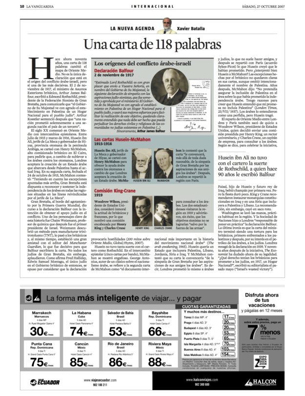 Una carta de 118 palabras